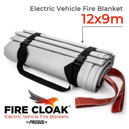 [CFB1209] FIRE CLOAK - EV Car Fire Blanket (12x9) + Carry Bag